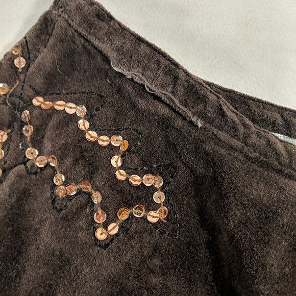 India It's a New Vision Embroidered Floral Butterfly Skirt Brown Teal Blue 10 - Picture 12 of 16